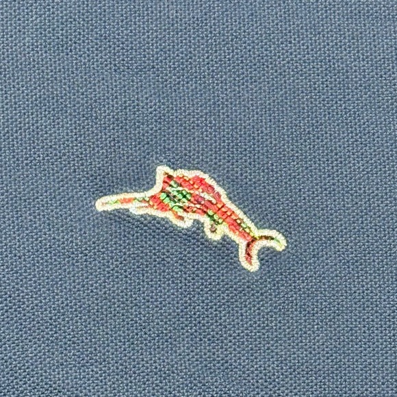 Tommy Bahama IslandZone Supima Polo Shirt Men's Large Navy Trim Fit Golf Beach - Picture 5 of 9